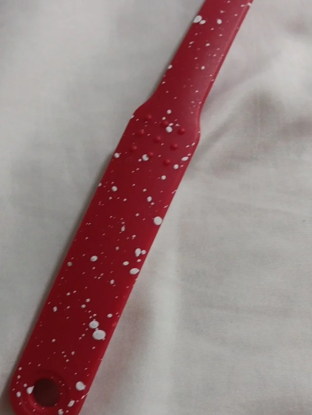 Red Speckled Plastic Slotted Turner - Home Accents